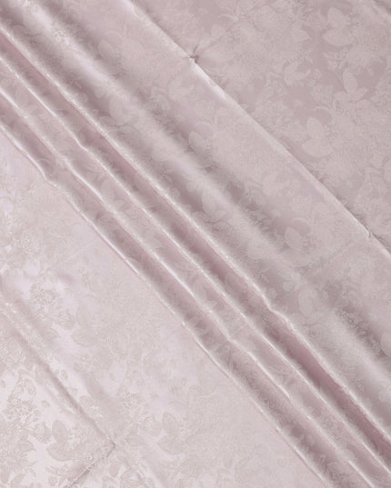 Light Pink Pure Silk Satin Fabric with Subtle Metallic Finish, 140 Cms Width, China-D25335