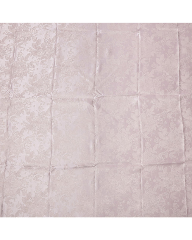 Light Pink Pure Silk Satin Fabric with Subtle Metallic Finish, 140 Cms Width, China-D25335