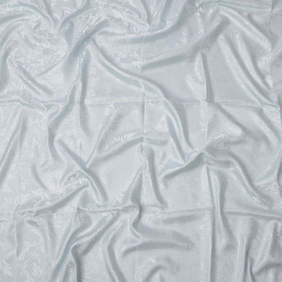 Sky Blue Pure Silk Satin Fabric with Subtle Metallic Finish, 140 Cms Width, China-D25334