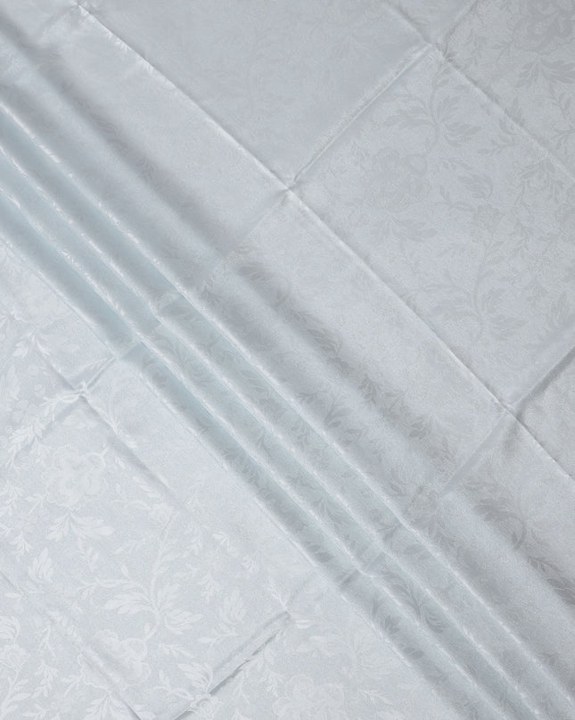 Sky Blue Pure Silk Satin Fabric with Subtle Metallic Finish, 140 Cms Width, China-D25334