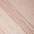 Peach Pure Silk Satin Fabric with Subtle Metallic Finish, 140 Cms Width, China-D25330