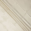 Cream Floral Jacquard Pure Silk Satin Fabric 140 Cms Width Made in China-D24910