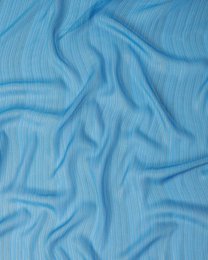 Cerulean Sky Blue Silk Garbasaar Piece 2m | Regal Fabrics