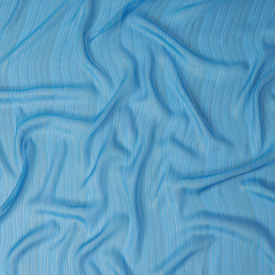 Cerulean Sky Blue Silk Garbasaar Piece 2m | Regal Fabrics