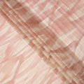 Blush Pink and Cream Abstract Brushstroke Print Silk Satin Fabric, 110 Cms Width, India-D24670