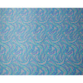 Blue Multicolor Abstract Wave Print Silk Satin Fabric 110 Cms Width India-D24991