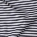 White and Black Horizontal Stripe Italian 100% Cotton Shirting Fabric, 150 Cms, Italy-D24940