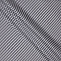 White and Black Horizontal Stripe Italian 100% Cotton Shirting Fabric, 150 Cms, Italy-D24940