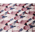 Pink, Maroon, and Navy Geometric Abstract Print on Premium Pure Italian Silk Satin Fabric, 140 Cms Width, Italy-D24790