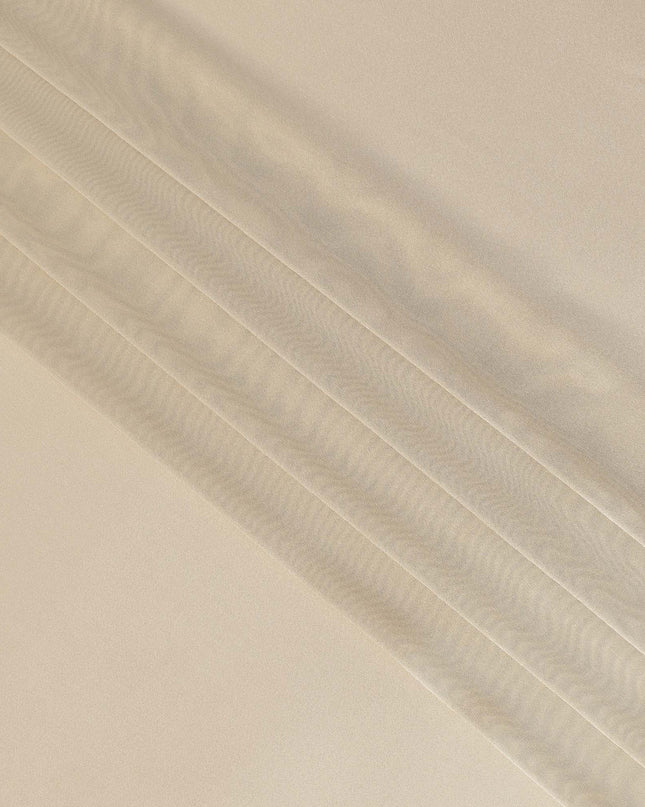 Beige Premium Pure Silk Lame Fabric 110 Cms Width, France-D25461