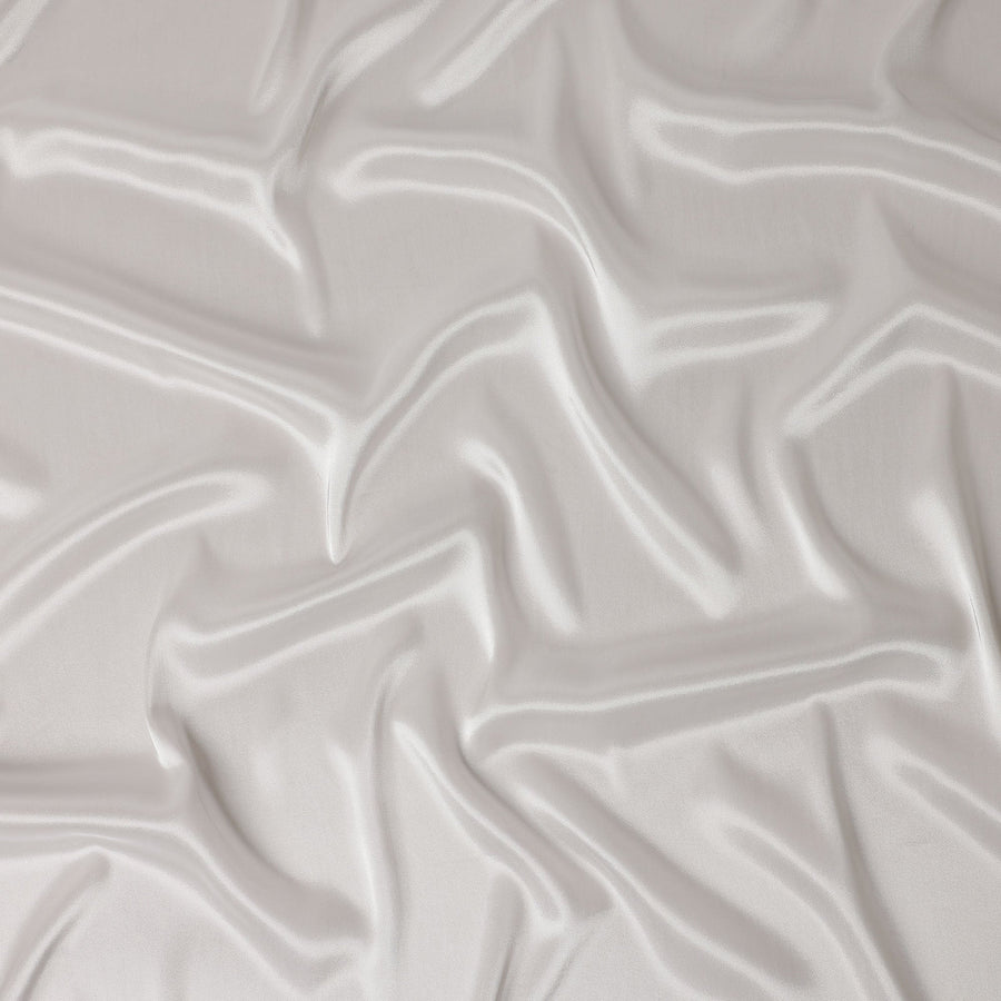 Pearl White Plain Silk Lame Fabric 110cm