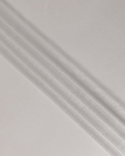 Pearl White Plain Silk Lame Fabric 110cm