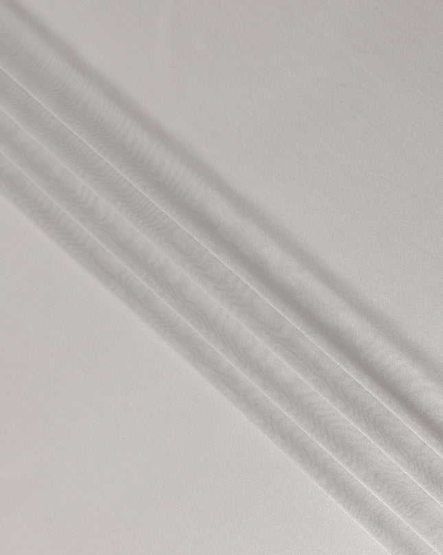 Pearl White Plain Silk Lame Fabric 110cm