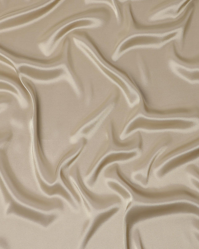 قماش حرير لاميه فاخر بلون الشمبانيا، عرض 110 سم، فرنسا - D25463