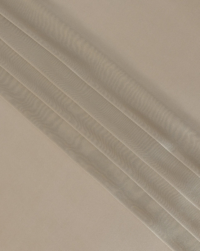 قماش حرير لاميه فاخر بلون الشمبانيا، عرض 110 سم، فرنسا - D25463