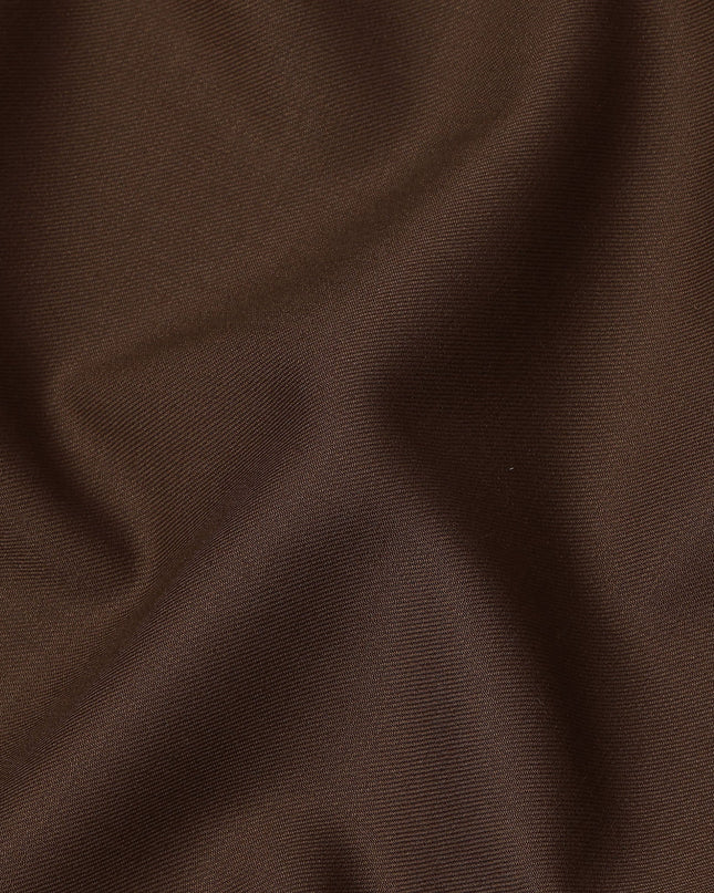 قماش صوف مخلوط سادة بلون بني شوكولاتة، سوبر 120، مقاس 150 سم، الهند - D24963