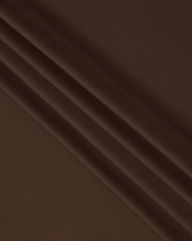 قماش صوف مخلوط سادة بلون بني شوكولاتة، سوبر 120، مقاس 150 سم، الهند - D24963