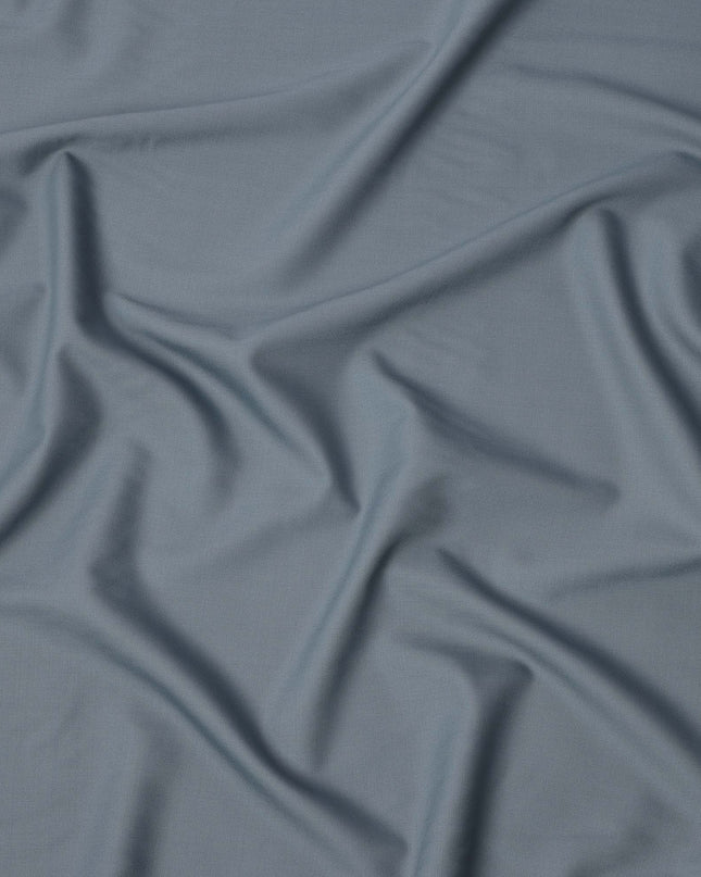 Light Blue Plain Super 120's Blended Wool Suiting Fabric, 150 Cms, India-D24972