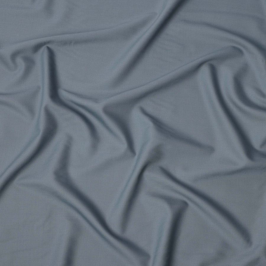 Light Blue Plain Super 120's Blended Wool Suiting Fabric, 150 Cms, India-D24972