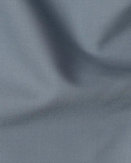 Light Blue Plain Super 120's Blended Wool Suiting Fabric, 150 Cms, India-D24972