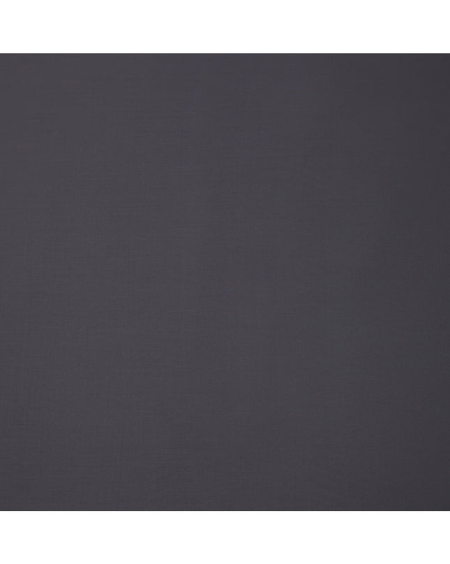 Charcoal Grey Plain Super 120's Blended Wool Suiting Fabric, 150 Cms, India-D24965