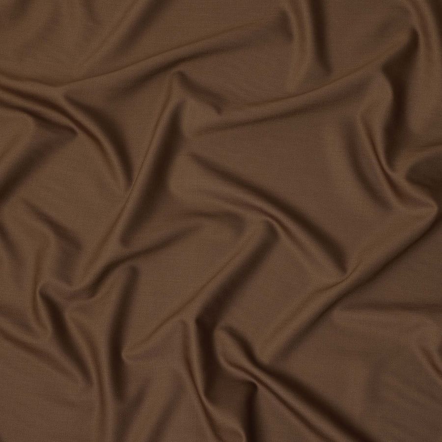 Brown Plain Super 120's Blended Wool Suiting Fabric, 150 Cms, India-D24968