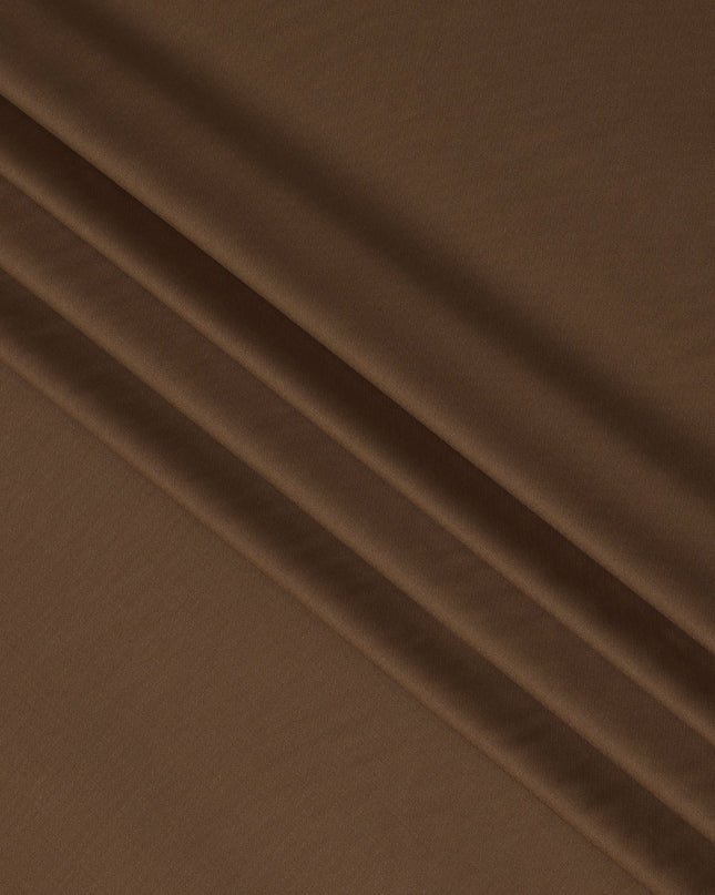 Brown Plain Super 120's Blended Wool Suiting Fabric, 150 Cms, India-D24968
