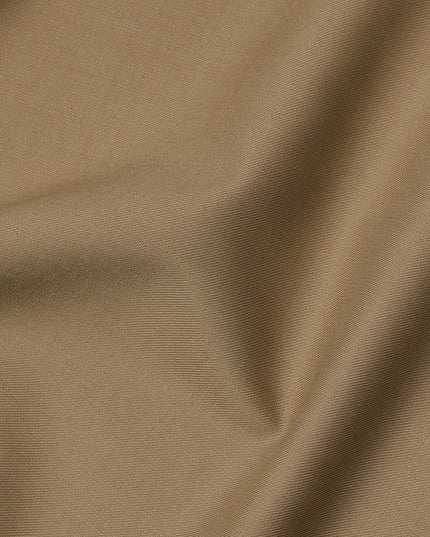 Beige Plain Super 120's Blended Wool Suiting Fabric, 150 Cms, India-D24967