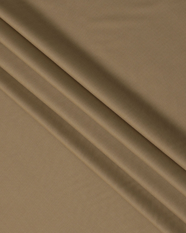 Beige Plain Super 120's Blended Wool Suiting Fabric, 150 Cms, India-D24967