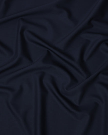 قماش صوف مخلوط سادة أزرق داكن، سوبر 120، مقاس 150 سم، الهند - D24966