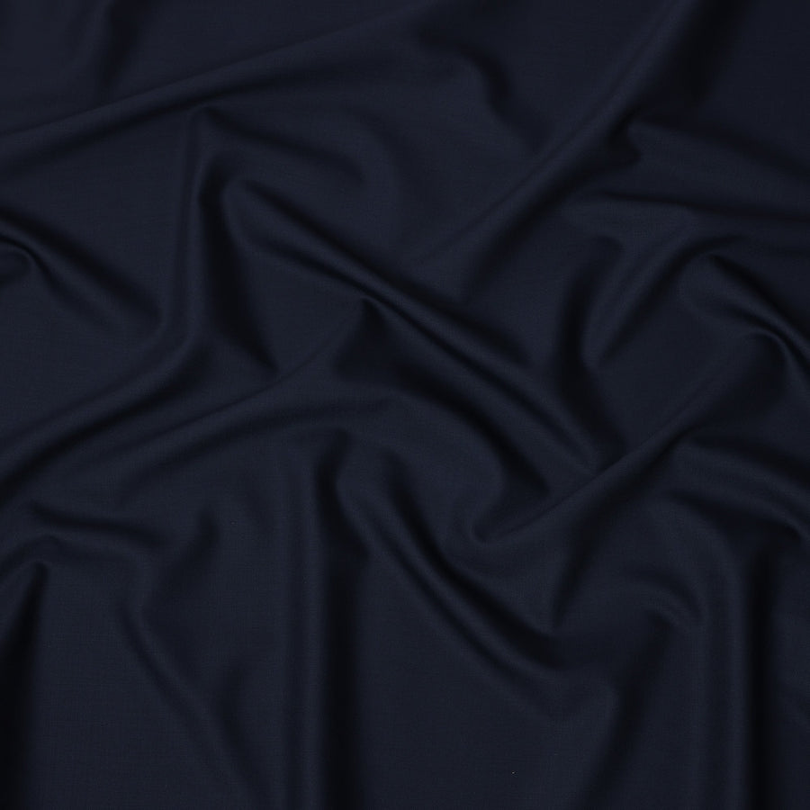 قماش صوف مخلوط سادة أزرق داكن، سوبر 120، مقاس 150 سم، الهند - D24966