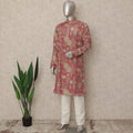 Rose Pink Shimmer Silk Kurta Pyjama Set Men