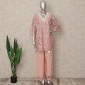 Soft Pink Lace Embroidered Co Ord Set Party Wear
