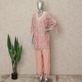 Soft Pink Lace Embroidered Co Ord Set Party Wear