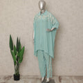 Sea Green Embroidered Co Ord Set Party Wear
