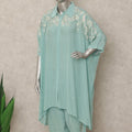 Sea Green Embroidered Co Ord Set Party Wear