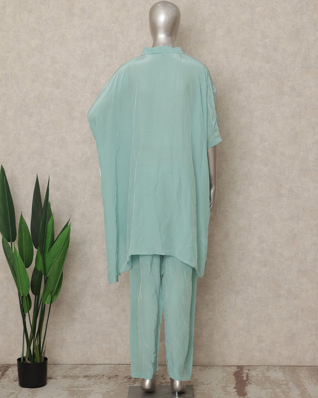 Sea Green Embroidered Co Ord Set Party Wear