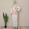 Ivory Yellow Floral Co Ord Set Party Wear Women