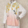Ivory Yellow Floral Co Ord Set Party Wear Women