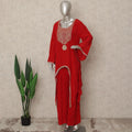 Crimson Red Embroidered Co Ord Set Wedding Wear