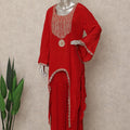Crimson Red Embroidered Co Ord Set Wedding Wear