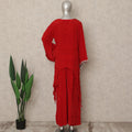 Crimson Red Embroidered Co Ord Set Wedding Wear