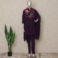 Royal Purple Embroidered Co Ord Set Party Wear