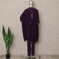 Royal Purple Embroidered Co Ord Set Party Wear