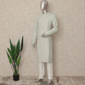 Pastel Mint Georgette Chikankari Kurta Set Men