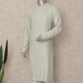 Pastel Mint Georgette Chikankari Kurta Set Men