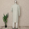Pastel Mint Georgette Chikankari Kurta Set Men