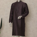 Espresso Brown Cotton Blend Kurta Pyjama Set