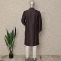 Espresso Brown Cotton Blend Kurta Pyjama Set