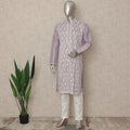 Lavender Purple Chikankari Cotton Kurta Set